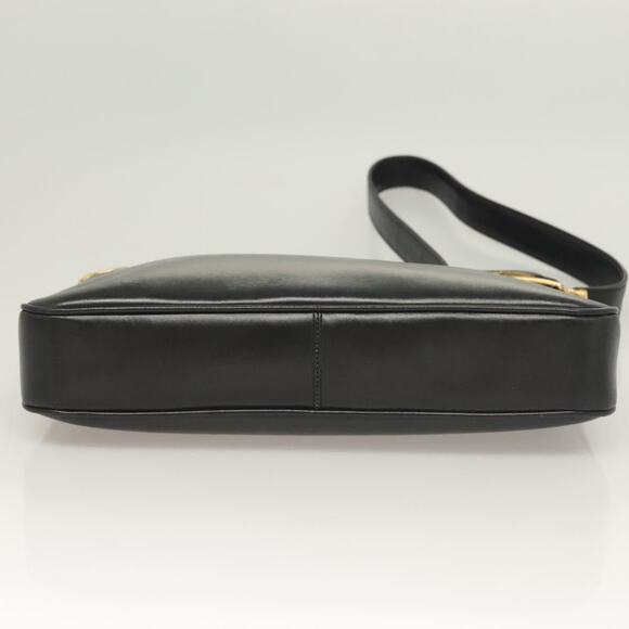 GUCCI Shoulder Bag Leather Black Gold - Picture 9 of 16